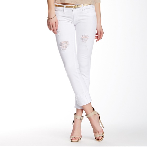 Hudson Jeans Denim - Hudson, NWT, Ginny Cropped Distressed Straight Leg